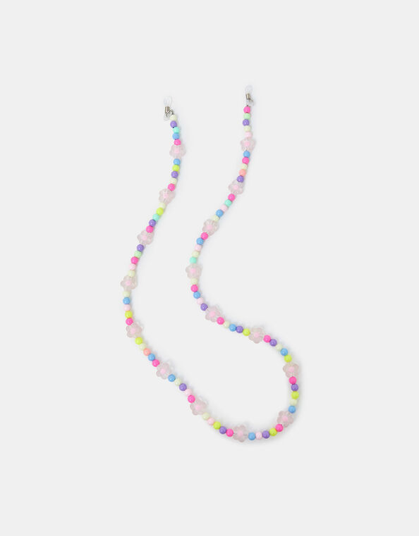 Girls Flower Beaded Sunglasses Chain, , large