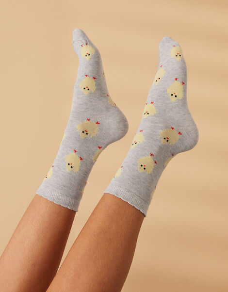 All Over Chick Print Socks, , large