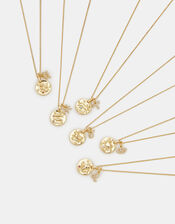14ct Gold-Plated Zodiac Charm Necklace, Gold (GOLD), large