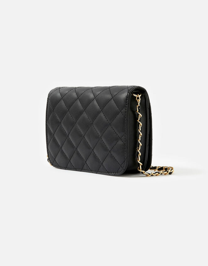 Erin Quilted Cross-Body Bag, Black (BLACK), large