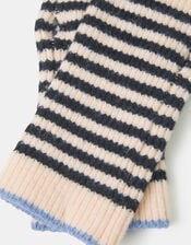 Stripe Knitted Wrist Warmers, , large