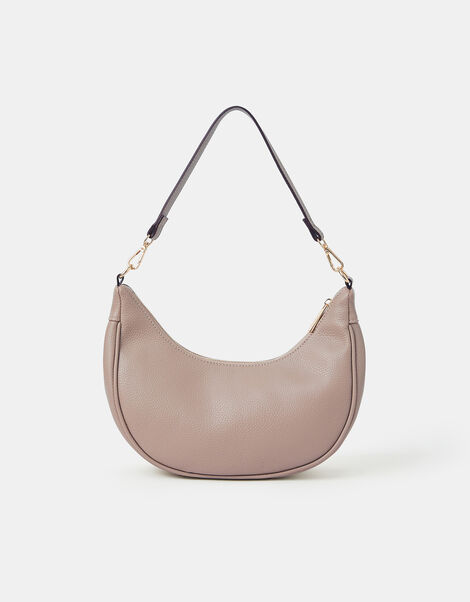 Crescent Shoulder Bag, Mink (MINK), large