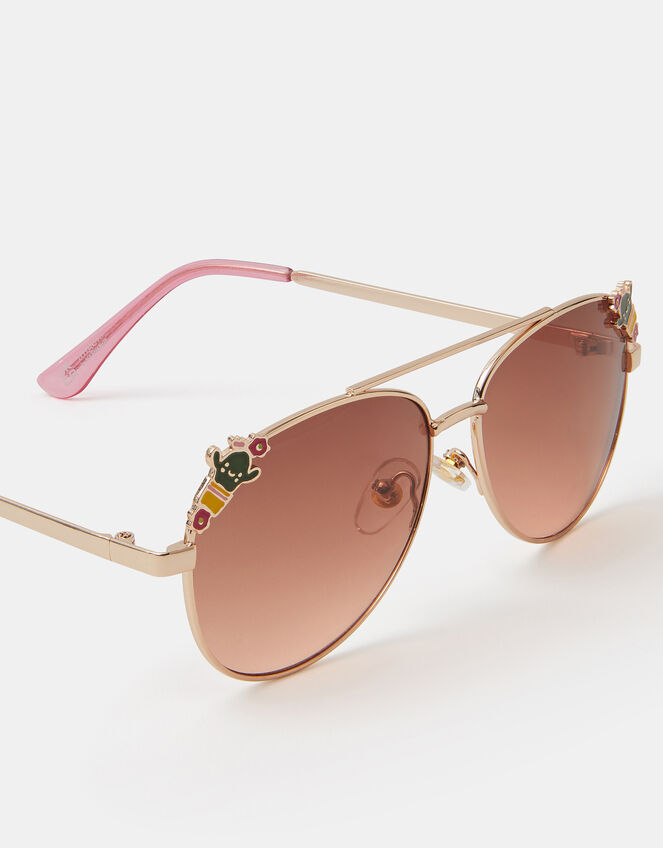 Girls Cactus Aviator Sunglasses, , large