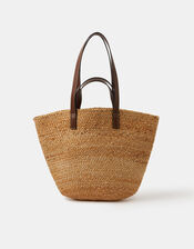 Double Strap Jute Basket Bag, , large