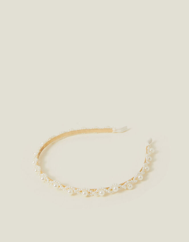 Girls Pearl Headband, , large