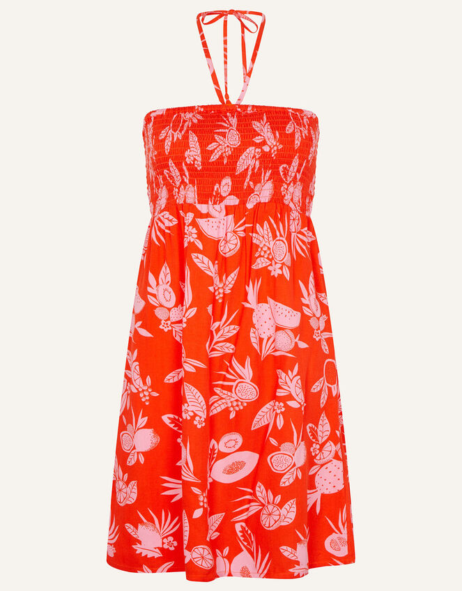 Fruity Floral Bandeau Dress Orange | Beach holiday dresses | Accessorize UK