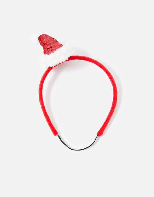 Santa Dog Headband, Red (RED), large