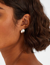 Mixed Metal Huggie Hoops, , large