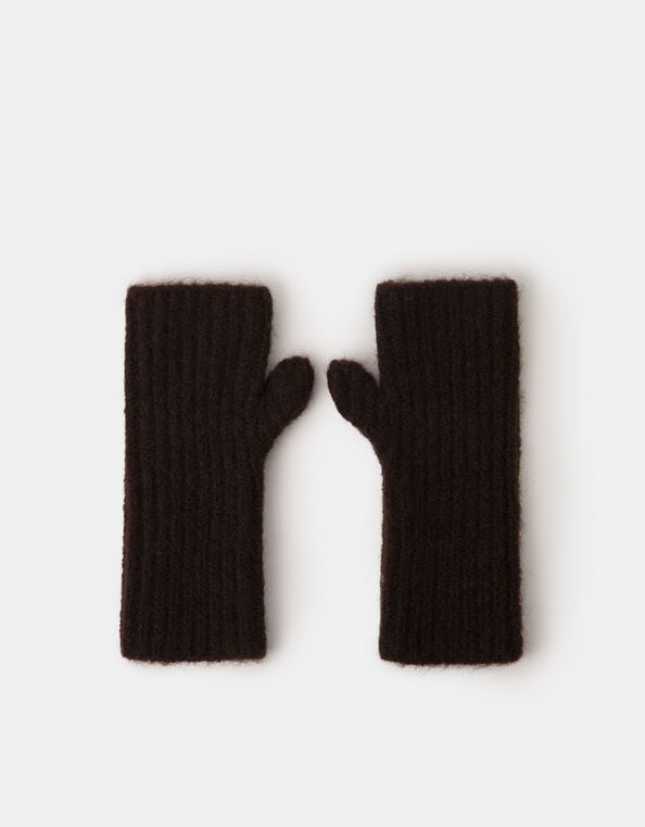 Rib Knit Wrist Warmers, , large