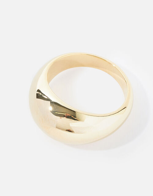 Gold-Plated Chunky Dome Ring, Gold (GOLD), large