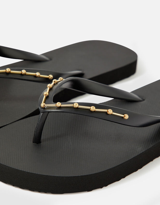 Beaded Flip Flops Black Flip flops Accessorize UK