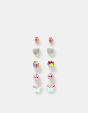 5-Pack Girls Butterfly Stud Earrings, , large