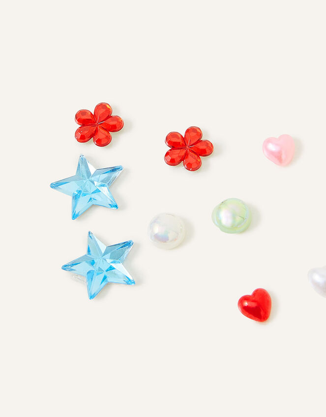 Star and Pearl Stick-On Earrings, , large