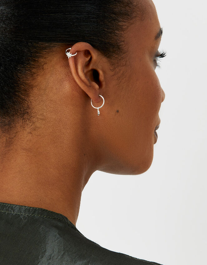 Sterling Silver Sparkle Celestial Ear Cuff Sterling silver