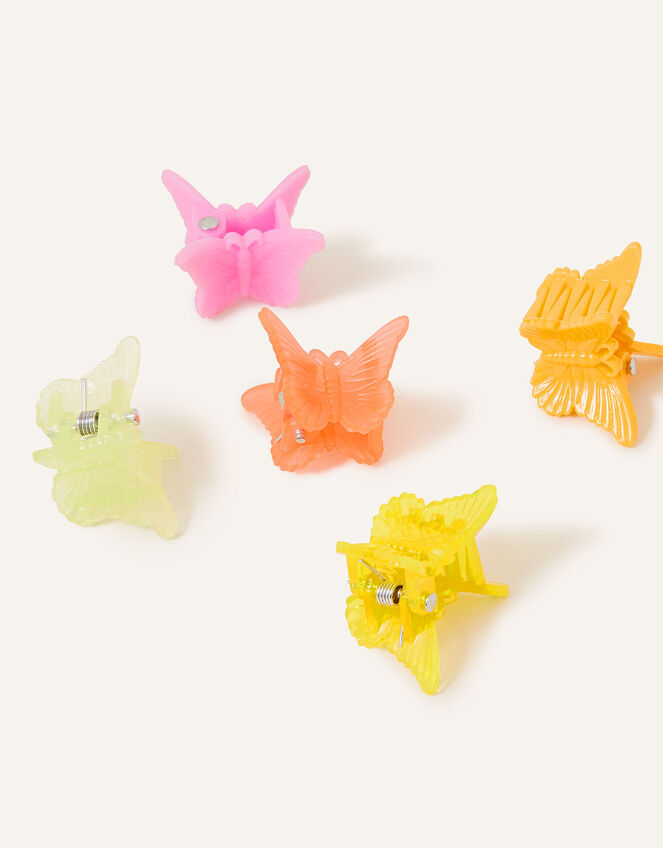 Girls Butterfly Claw Clips 5 Pack, , large
