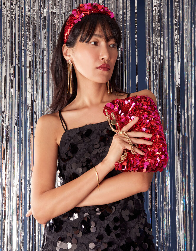 Red and Pink Sequin Accessories Party Set, , large