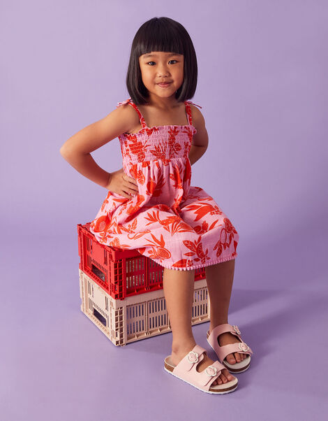 Girls Fruity Floral Dress, Pink (PINK), large