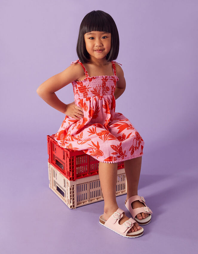 Girls Fruity Floral Dress, Pink (PINK), large