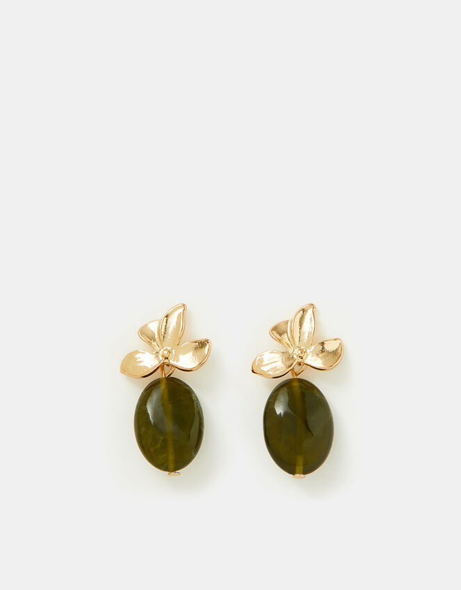 Mini Flower Resin Drop Earrings, , large