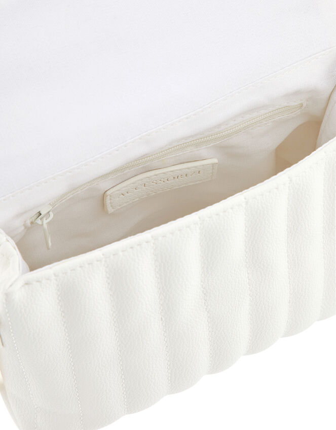 Chantelle Quilted Cross-Body Bag, White (WHITE), large