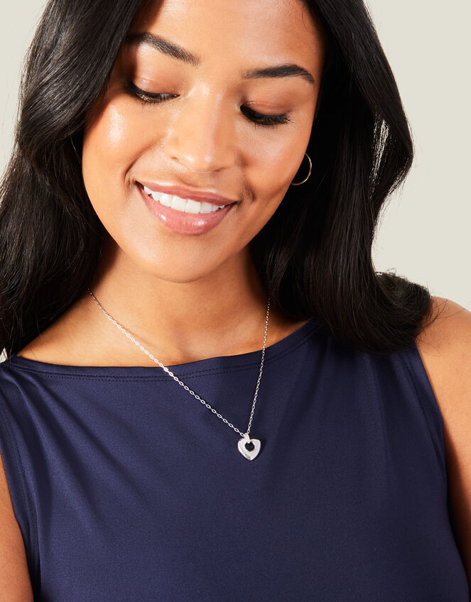 Sterling SilverPlated Heart Necklace Sterling silver Accessorize UK