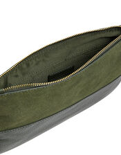 Carmela Leather Cross Body Bag, Green (KHAKI), large
