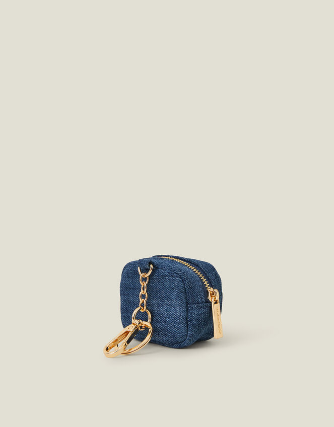 Denim Earbud Case Keyring, , large