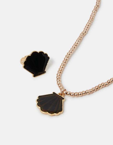 Shell Mood Ring and Necklace Set, , large