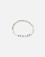 Be Kind Stretch Bracelet , Silver (SILVER), large