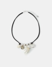 Shell Charm Cord Necklace, , large