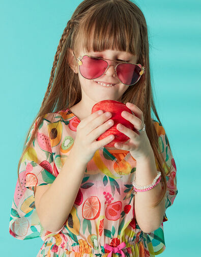 Kids Fruit Aviator Sunglasses with Recycled Metal, , large