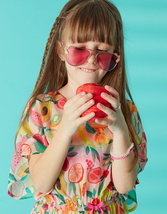 Kids Fruit Aviator Sunglasses with Recycled Metal, , large