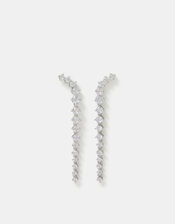 Cubic Zirconia Long Drop Earrings, , large