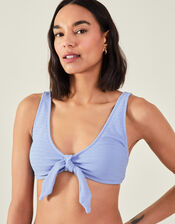 Bunny Tie Bikini Top, Blue (BLUE), large