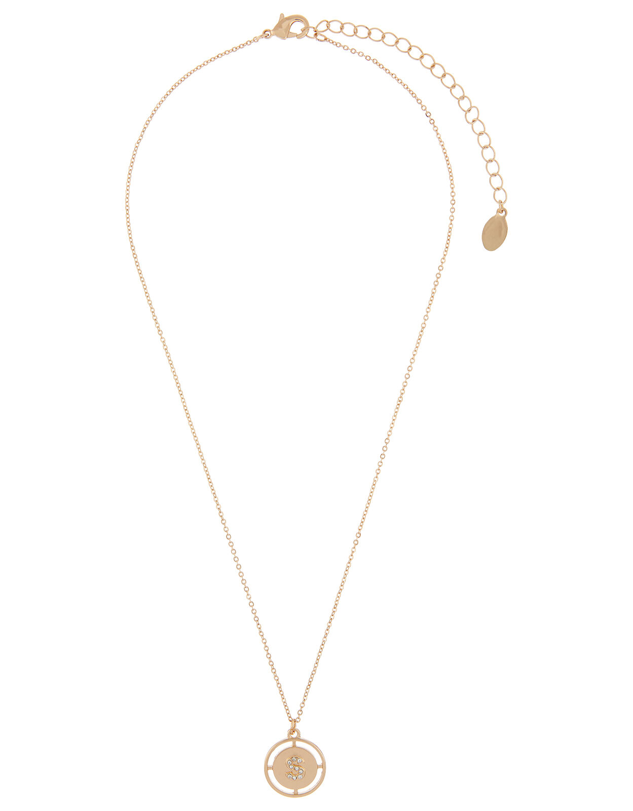 Initial coin necklace gold store