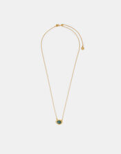 14ct Gold-Plated Irregular Aventurine Pendant Necklace, , large