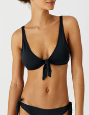 Bunny Tie Bikini Top, Black (BLACK), large