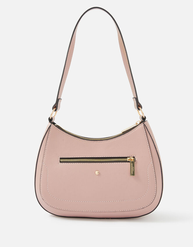Jenna Zip Shoulder Bag, Pink (PINK), large
