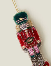 Embroidered Nutcracker Christmas Tree Decoration, , large