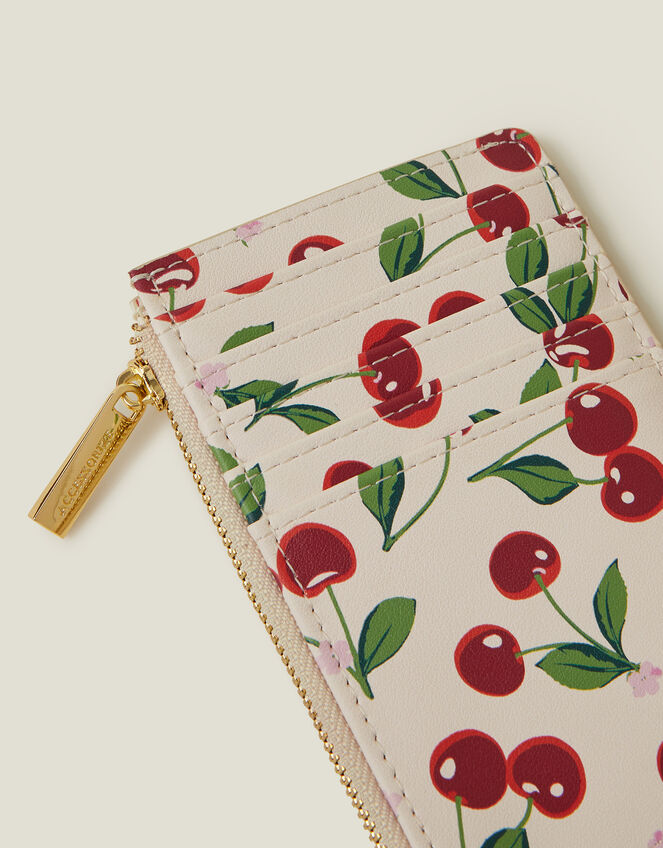 Cherry Print Card Holder, , large