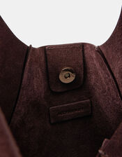 Slouchy Suede Shoulder Bag, , large