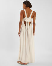 Sleeveless Embellished Maxi Dress, Ivory (IVORY), large
