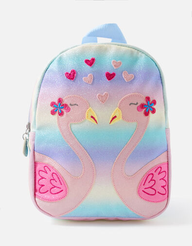 Girls Flamingo Ombre Backpack, , large