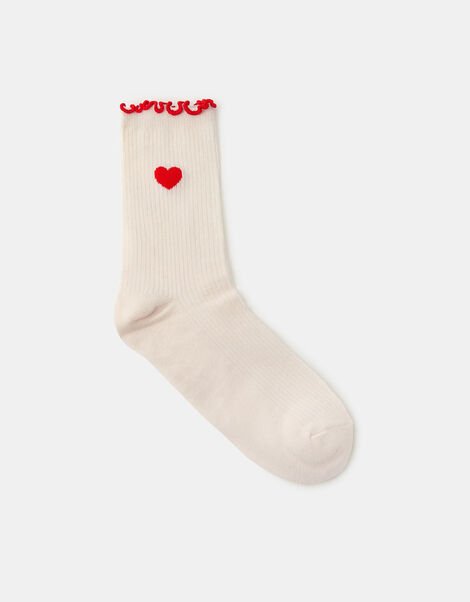 Heart Print Socks, , large
