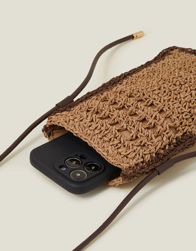 Raffia Phone Bag, , large