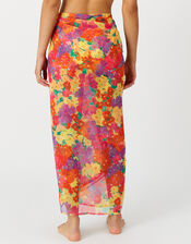Pop Floral Print Sarong, , large