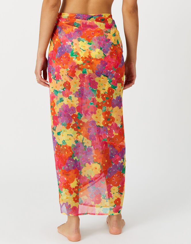 Pop Floral Print Sarong, , large