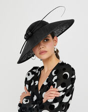 Making a Statement Retro Fascinator, Black (BLACK), large