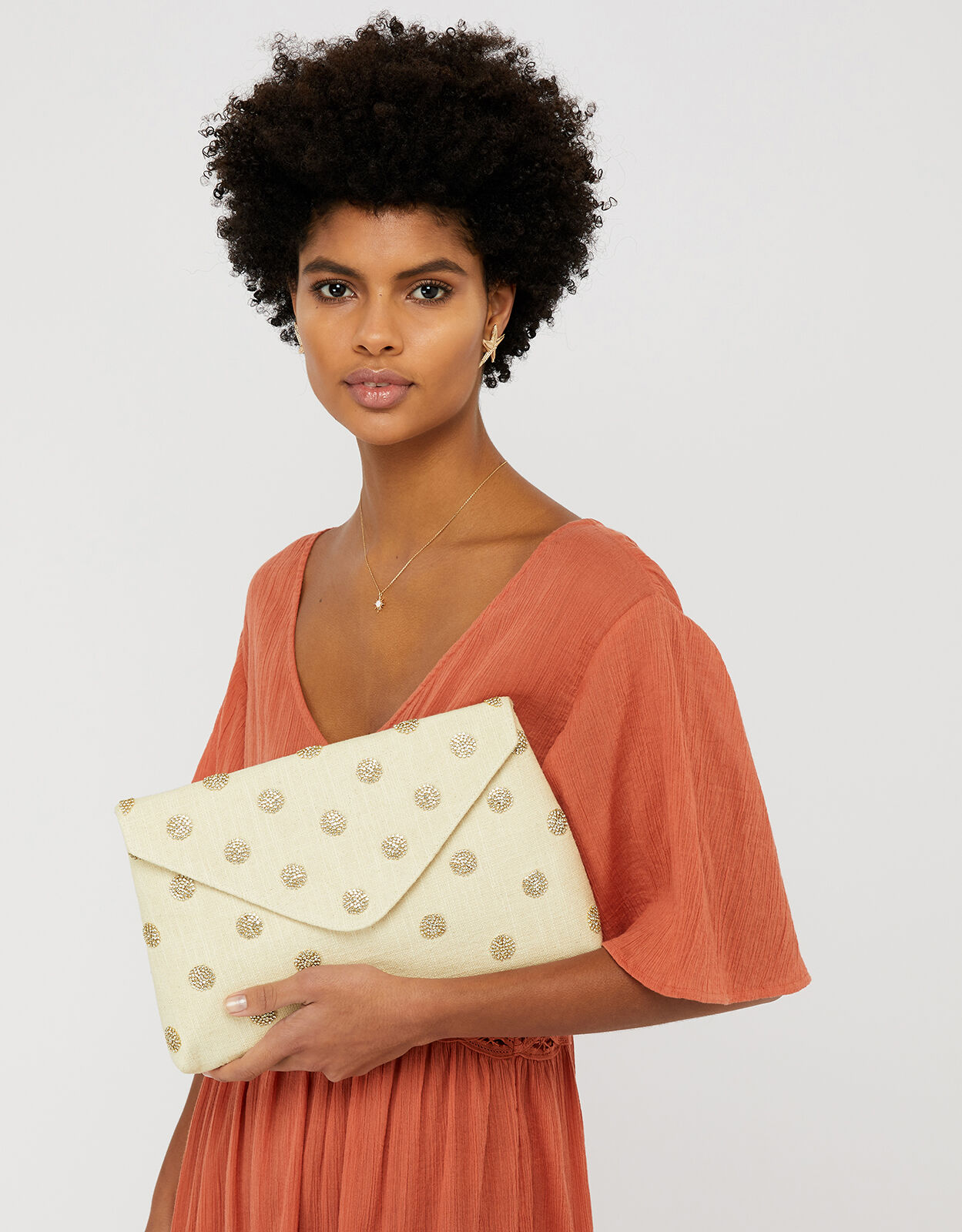 Diamante Polka Dot Oversized Clutch Bag Clutch bags