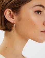 Medium Tube Hoop Earrings, Gold (GOLD), large